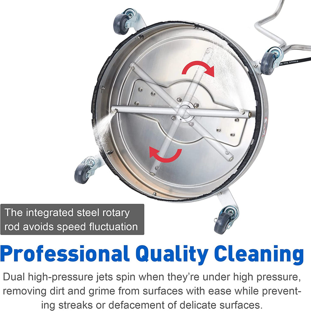 20-Inch Pressure Washer Surface Cleaner with Wheels – Ledivy™