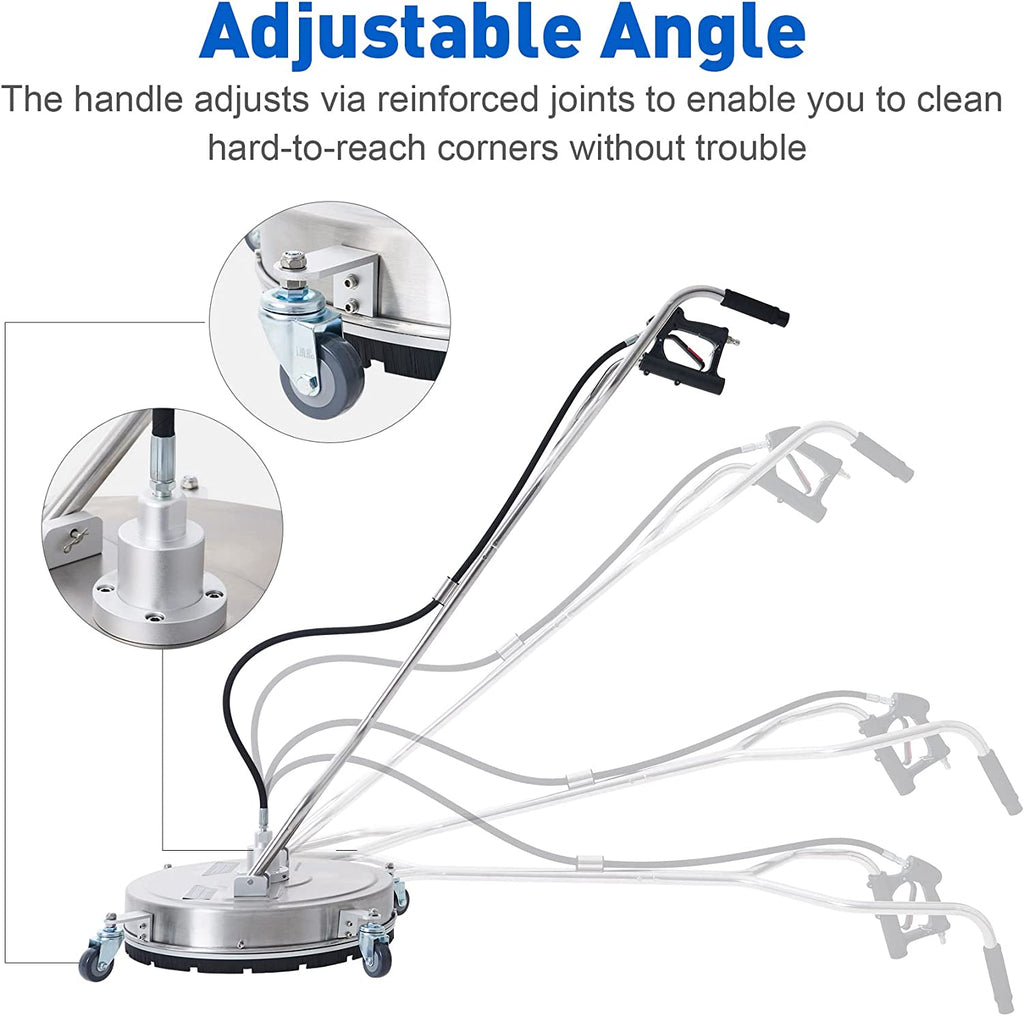 20-Inch Pressure Washer Surface Cleaner with Wheels – Ledivy™