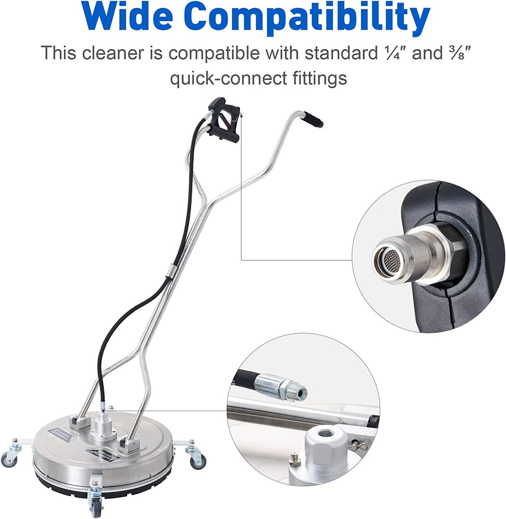 20-Inch Pressure Washer Surface Cleaner with Wheels – Ledivy™