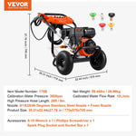 VEVOR Gas Pressure Washer 3500 PSI 2.6 GPM with 5 Nozzle Set for Driveways, Patios, and Fences