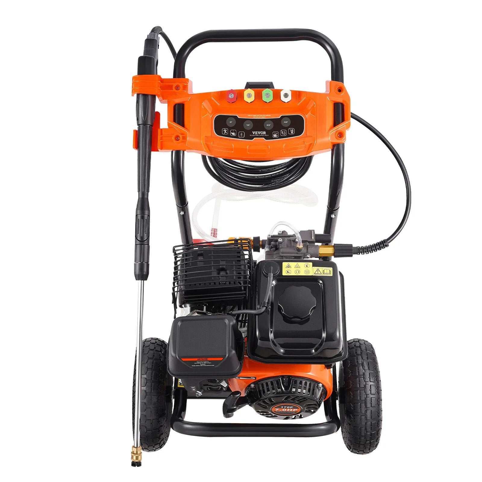 VEVOR Gas Pressure Washer 3500 PSI 2.6 GPM with 5 Nozzle Set for Driveways, Patios, and Fences