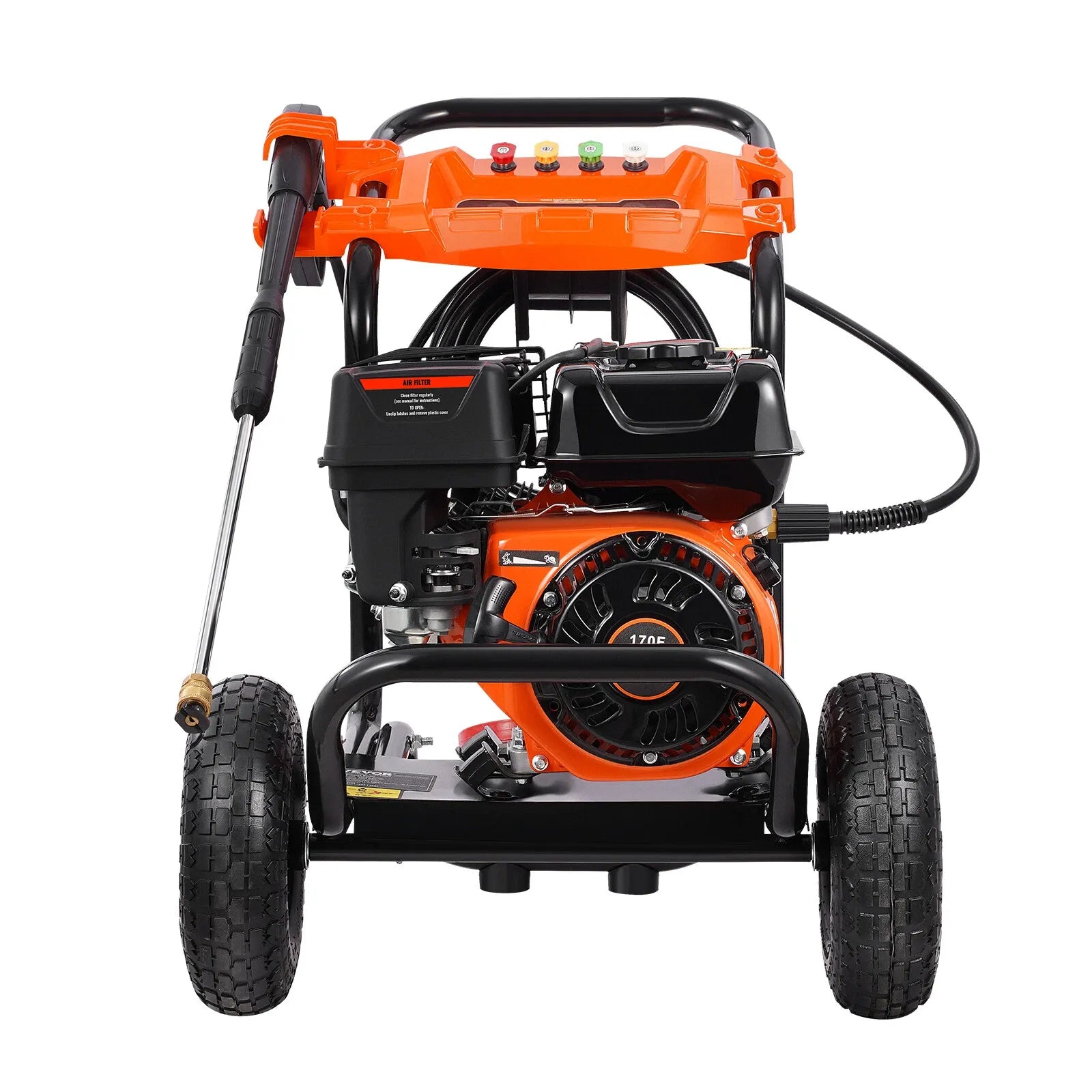 VEVOR Gas Pressure Washer 3500 PSI 2.6 GPM with 5 Nozzle Set for Driveways, Patios, and Fences
